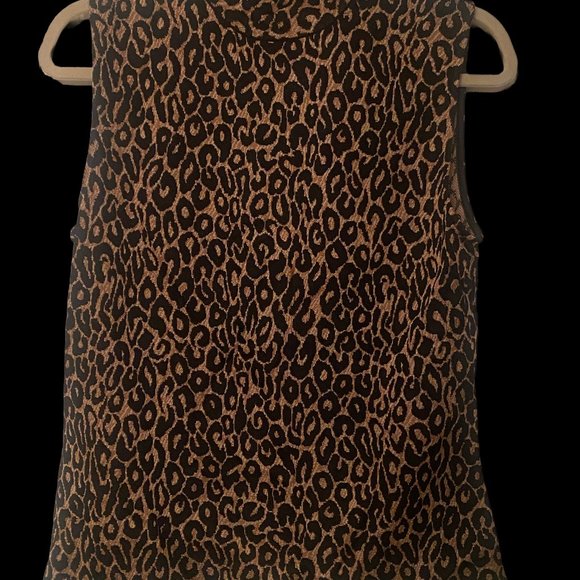 ST JOHN LEOPARD PRINT SLEEVELESS TOP - Picture 1 of 2